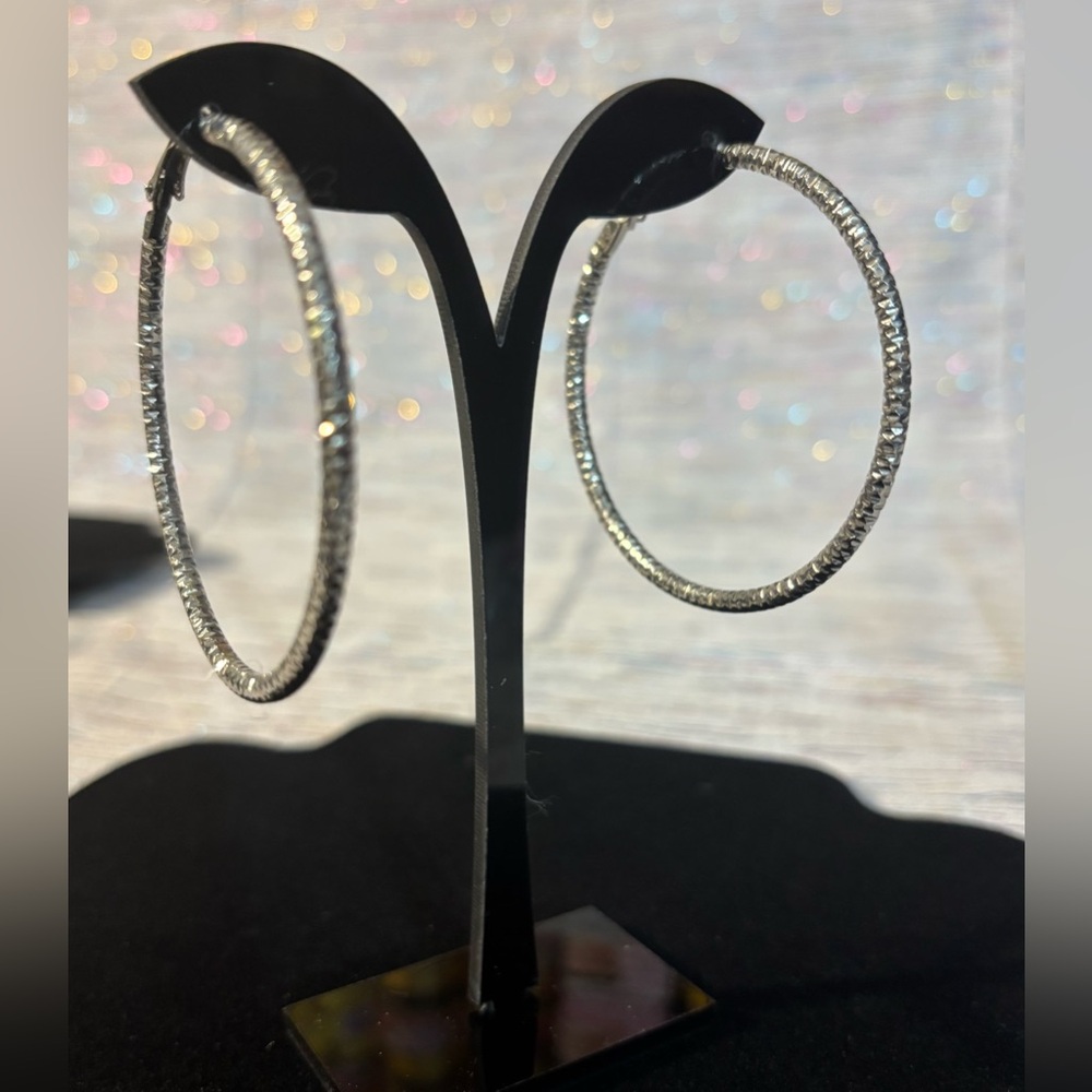 Elegant Silver Hoop Earrings